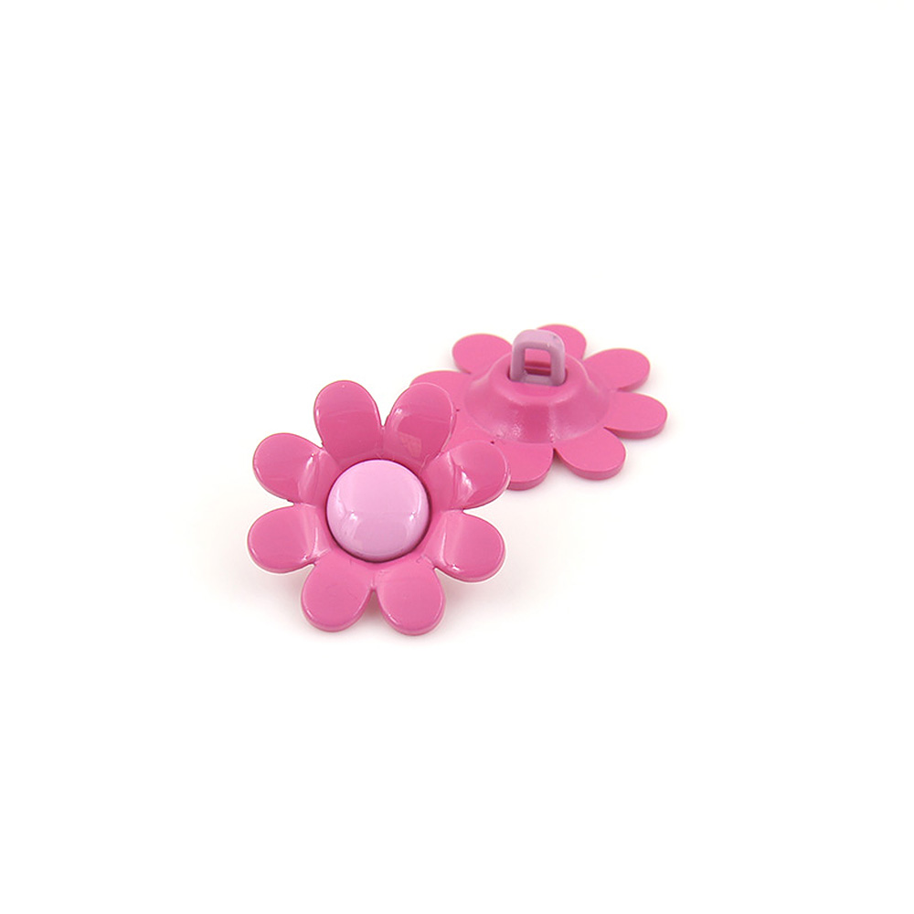 Craftisum FLOWER SHAPED BUTTONS FOR DIY PINK 25PCS