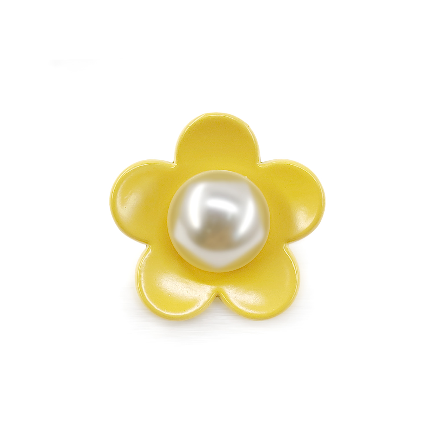 Craftisum Cute Yellow Flower Shank Sewing Buttons 20 Pcs - 25mm, 1"
