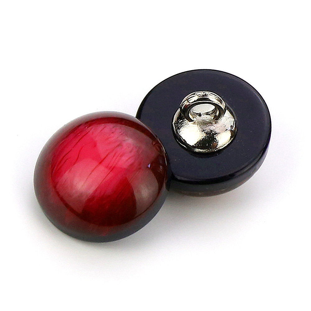 Craftisum Mysterious Brushed Red Resin Sewing Buttons 20 Pcs - 12.5mm, 1/2"