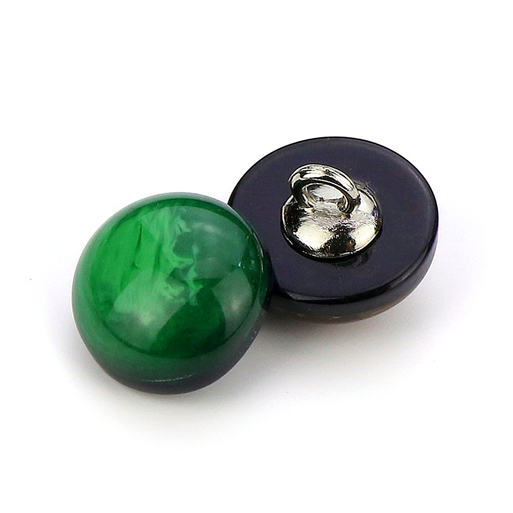 Craftisum Mysterious Brushed Green Resin Sewing Buttons 20 Pcs - 12.5mm, 1/2"