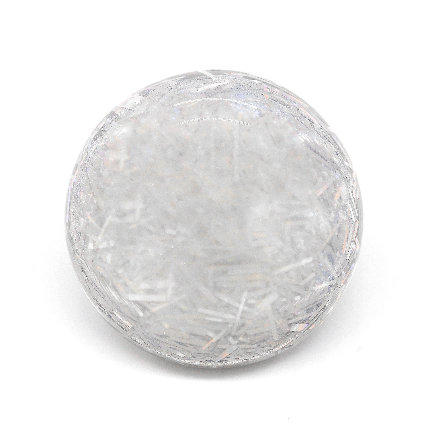 Craftisum 10 pcs Clear Resin Buttons with Sequin Powders Metal Loop Sewing Buttons -25mm -1"