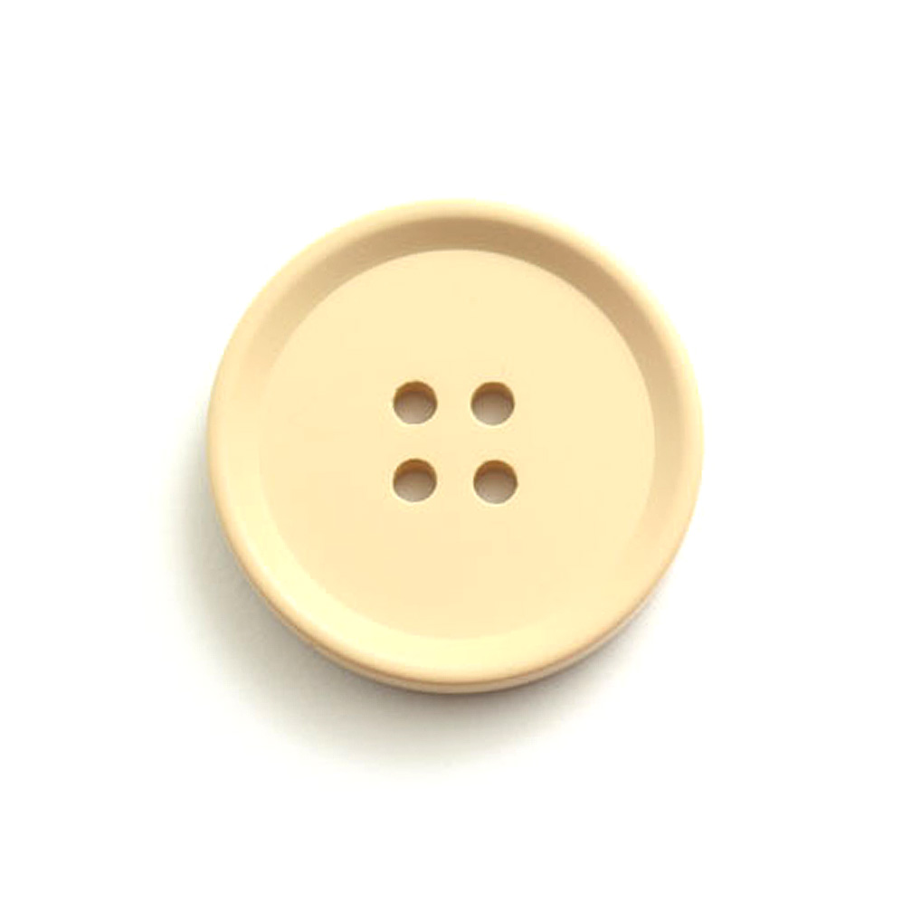 Craftisum 20 pcs Candy Color Beige Resin Flat 4 Holes Sewing Coat Buttons -25mm -1"