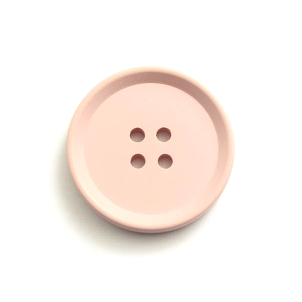 Craftisum 20 pcs Candy Color Pink Resin Flat 4 Holes Sewing Coat Buttons -25mm -1"