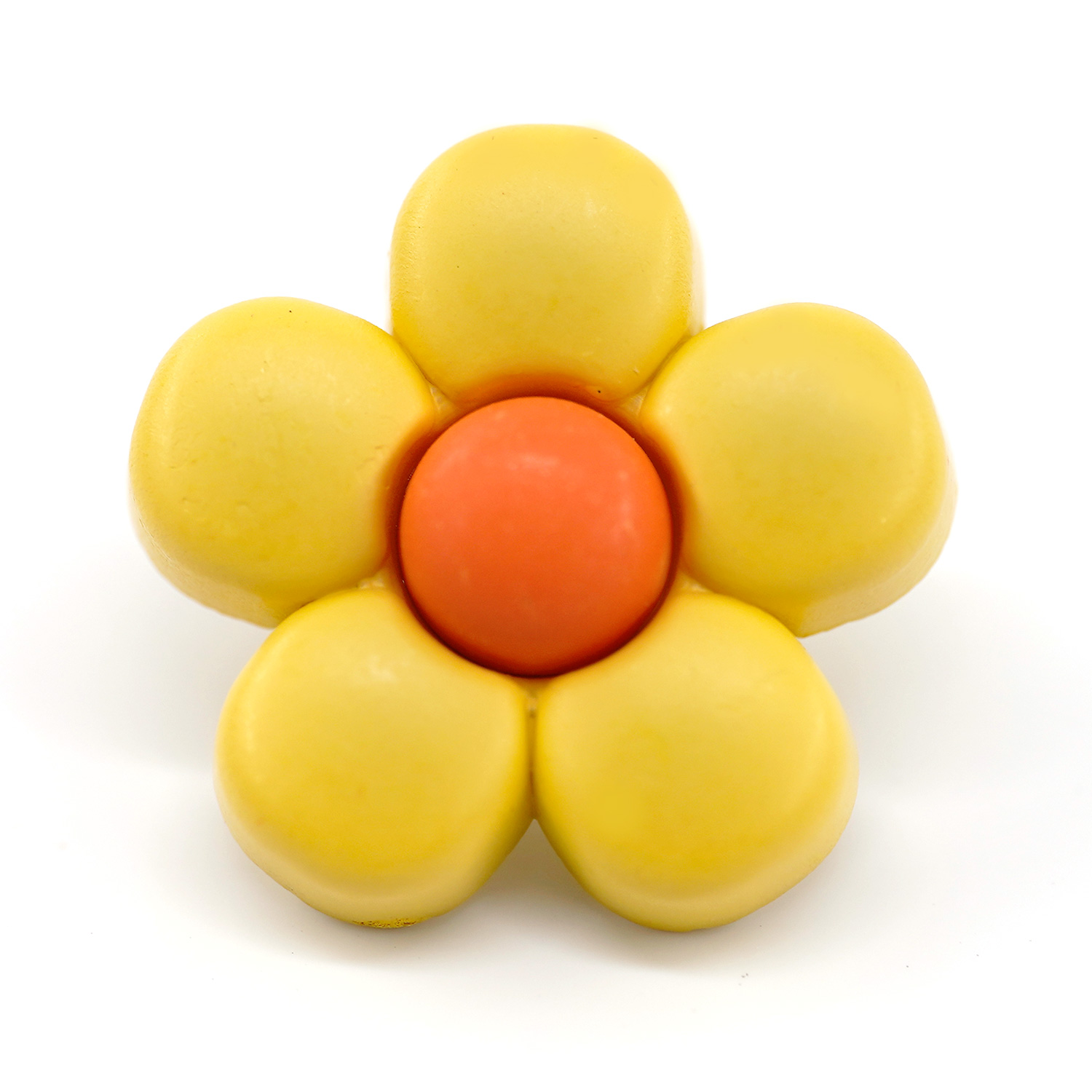 Craftisum 20 pcs Cute Resin Little Yellow Flowers with Shank Sewing Coat Buttons -18mm -11/16"