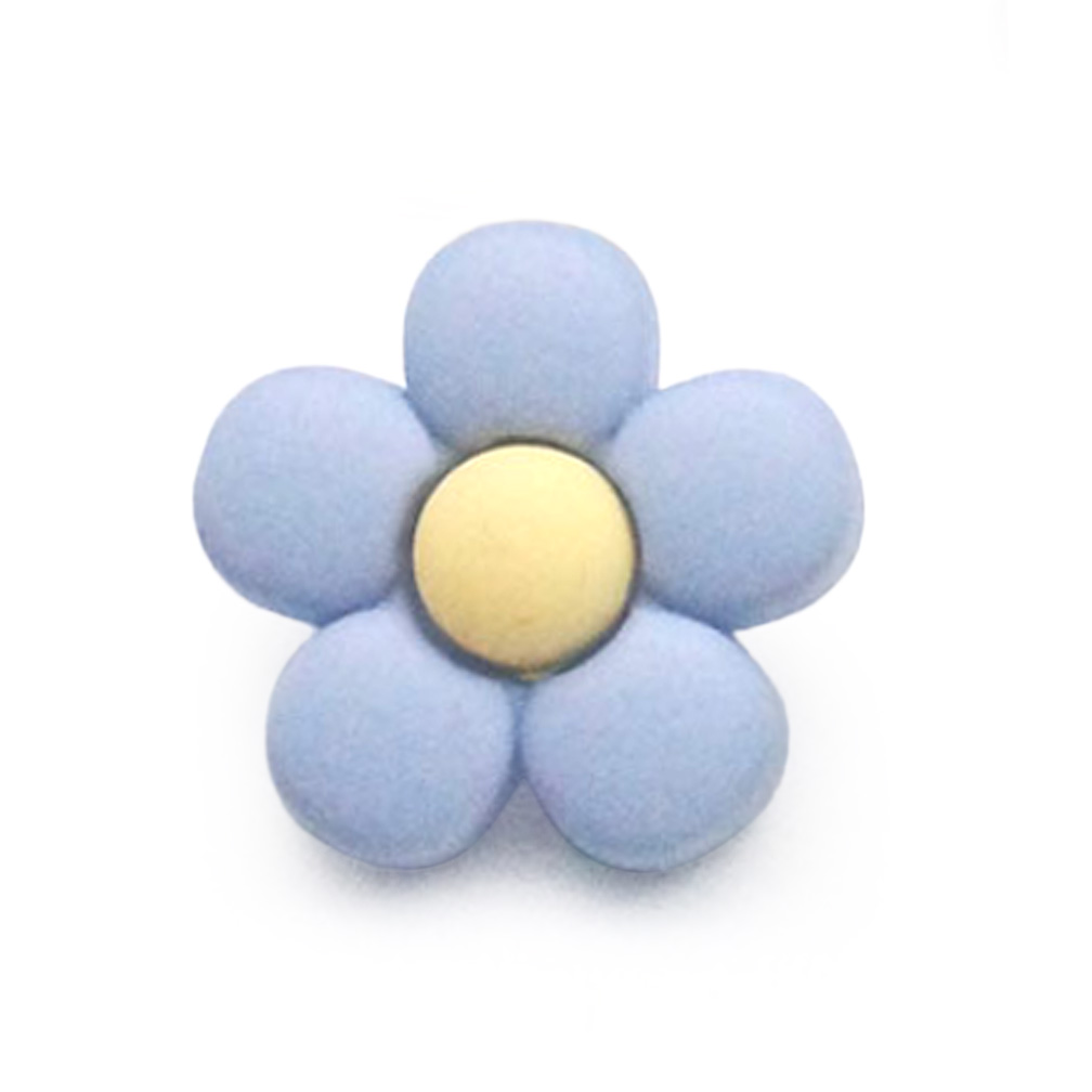 Craftisum 20 pcs Cute Resin Little Blue Flowers with Shank Sewing Coat Buttons -18mm -11/16"