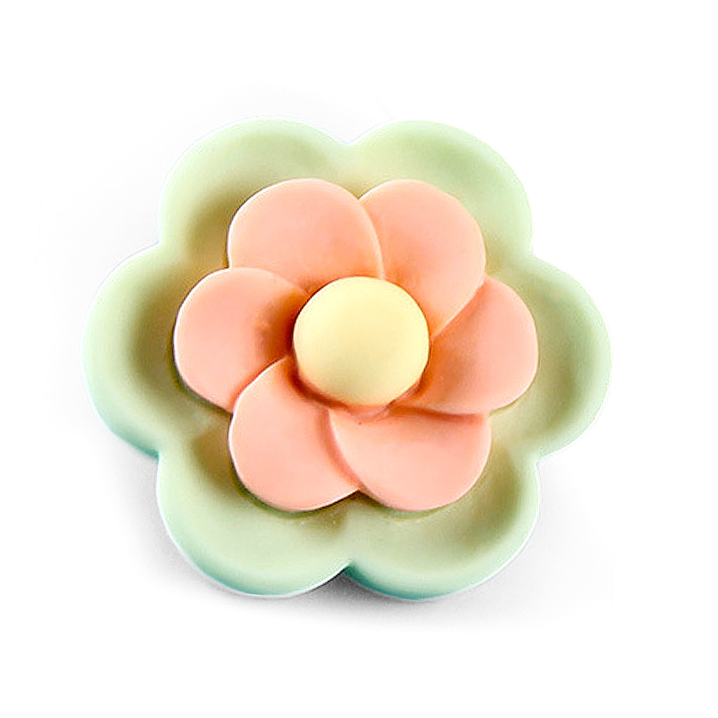 Craftisum 20 pcs Cute Green Resin Camellia Sewing Coat Buttons with Loop -20mm -13/16"