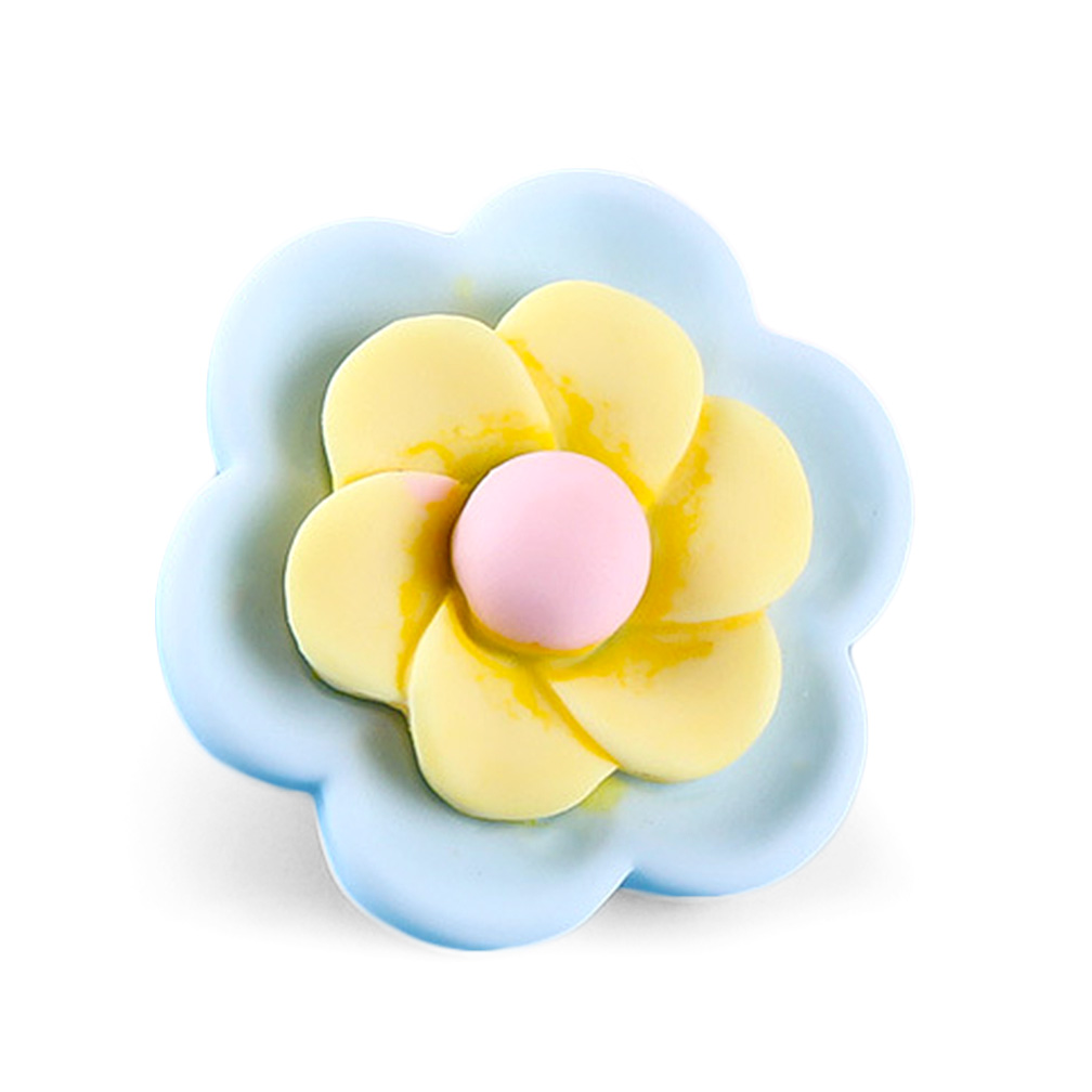 Craftisum 20 pcs Cute Blue Resin Camellia Sewing Coat Buttons with Loop -20mm -13/16"