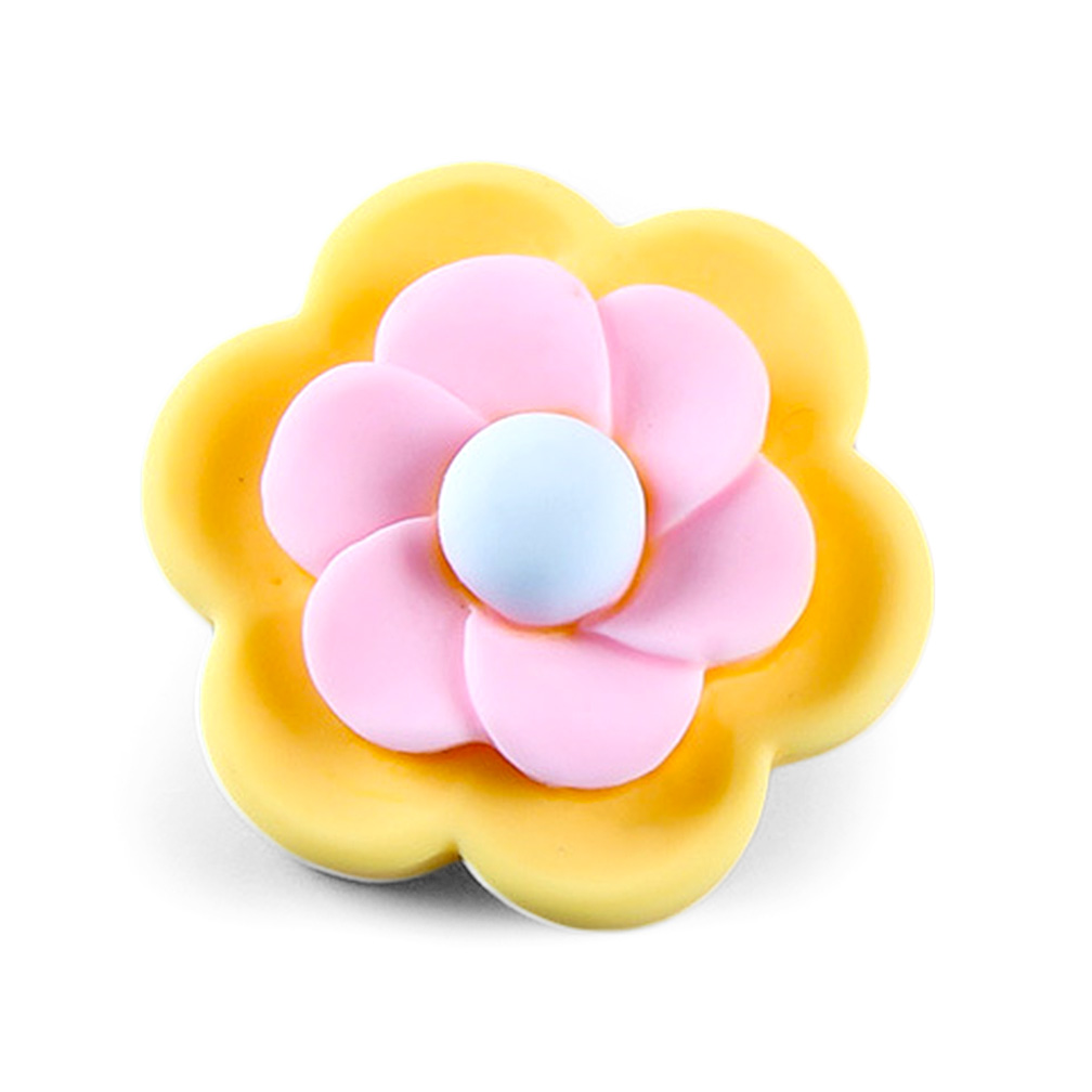 Craftisum 20 pcs Cute Yellow Resin Camellia Sewing Coat Buttons with Loop -20mm -13/16"