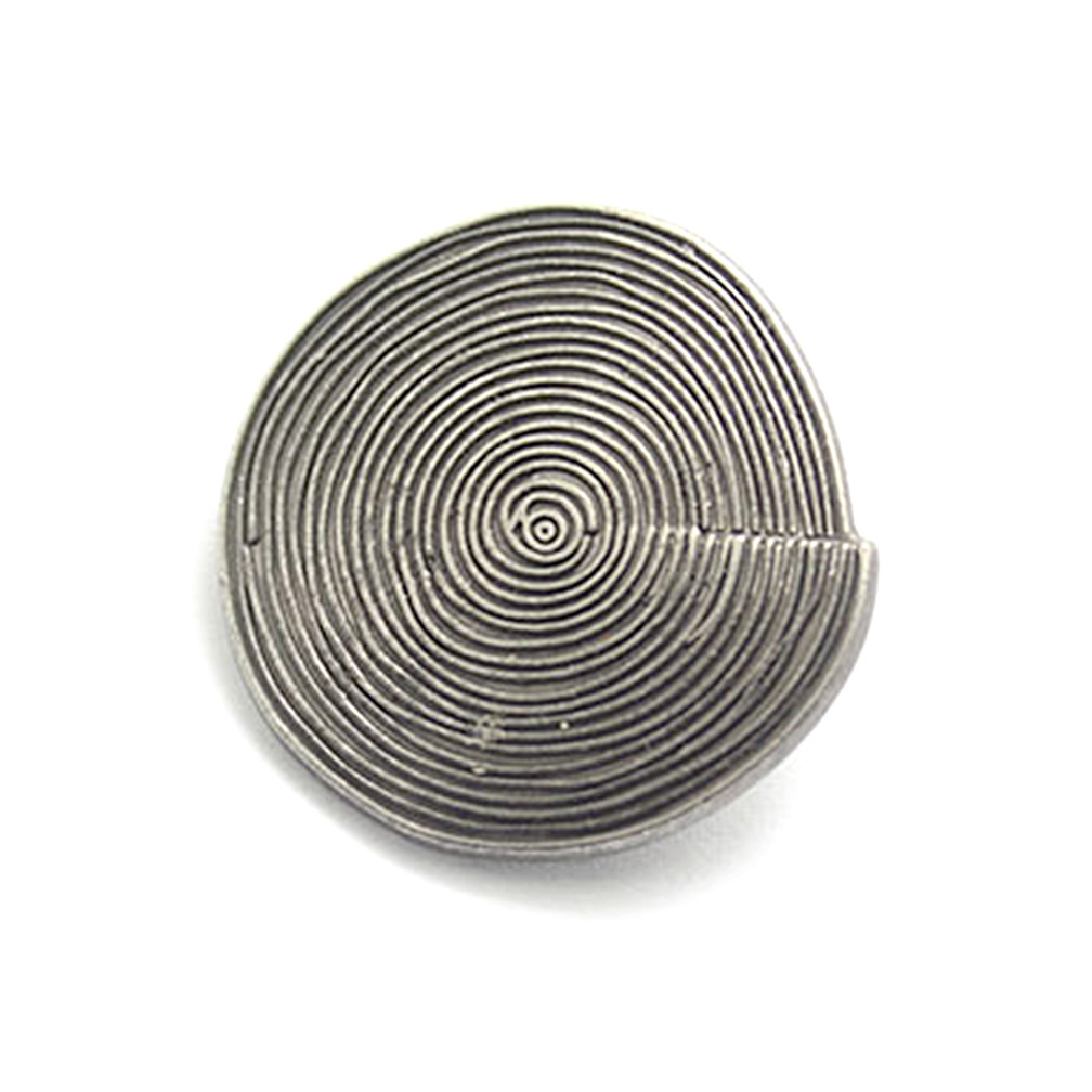 Craftisum 20 pcs Diecast Annual Ring Vintage Silver Flat Metal Shank Sewing Coat Buttons -25mm -1"