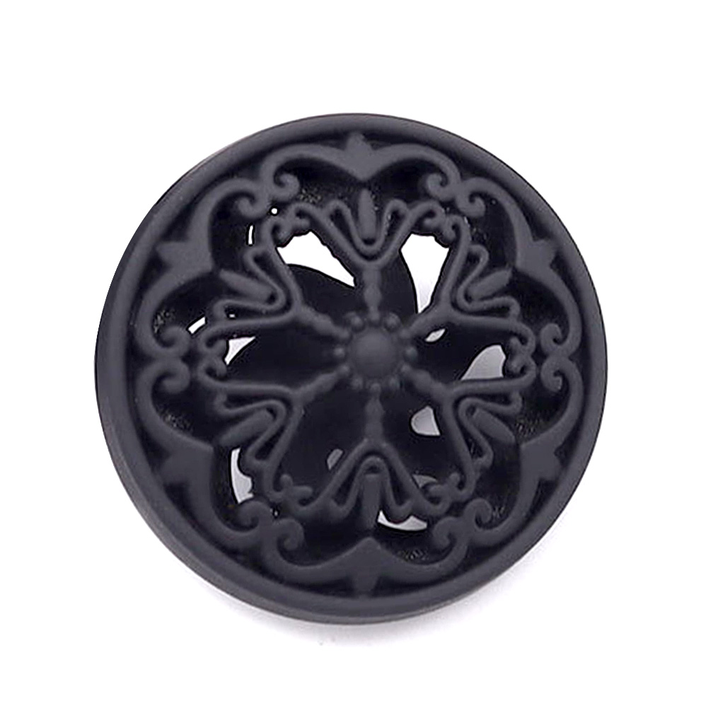 Craftisum 20 pcs Matted Black Retro Double Layer Openwork Metal Shank Sewing Coat Buttons -25mm -1"