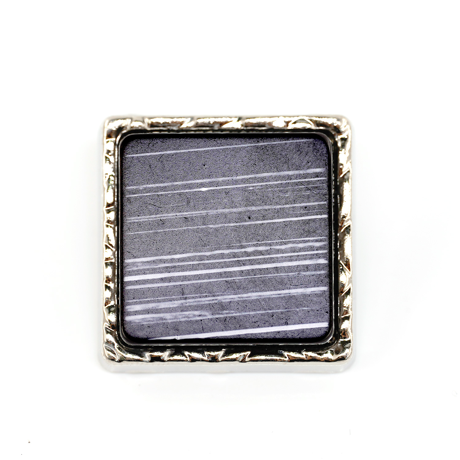 Craftisum 20 pcs Square Resin Brushed Black Marbling Metal Shank Sewing Coat Buttons -22mm -8/9"