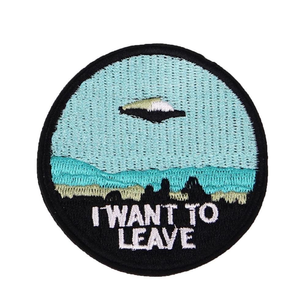 Craftisum 10 PCS 2.7" UFO EMBROIDERED APPLIQUE IRON ON PATCHES